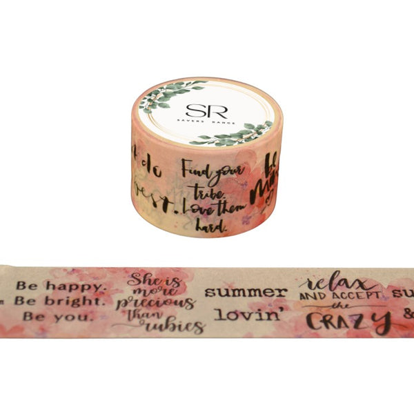 Motivation Quotes - wide washi tape (25mm)