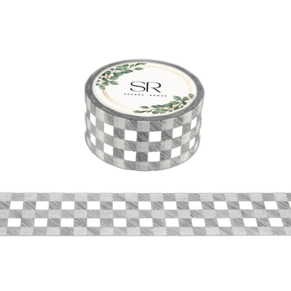 Black & White Gingham - Wide washi tape (20mm)