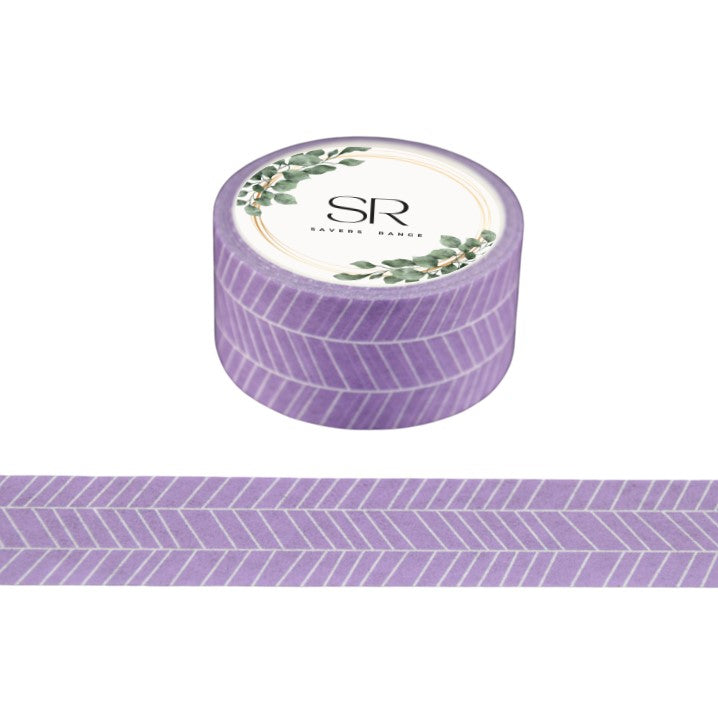 Purple Herringbone - Wide washi tape (20mm)