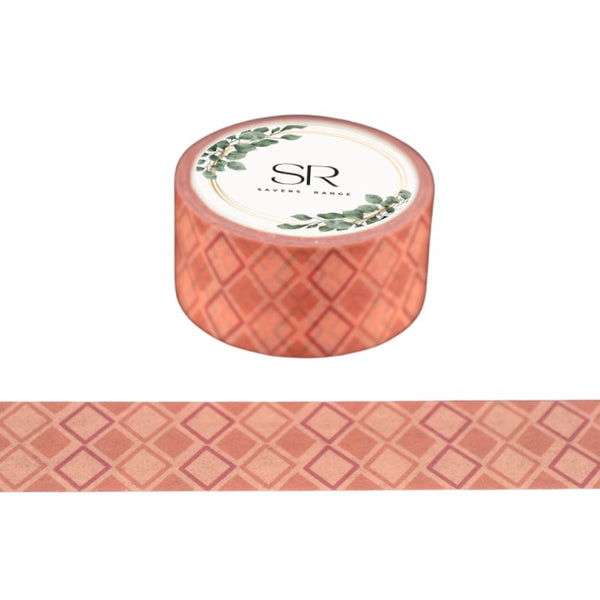 Diamonds on Brown - Wide washi tape (20mm)