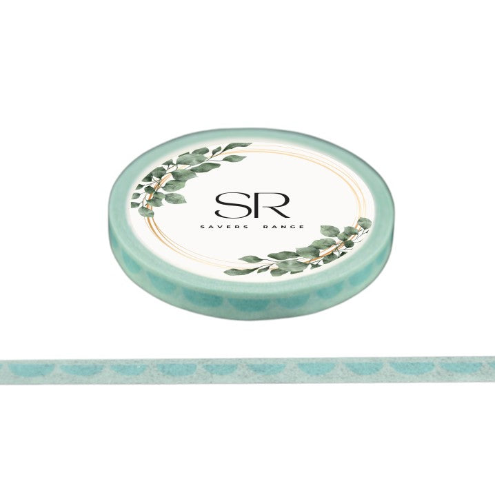 Turquoise Mounds - Thin washi tape (5mm)