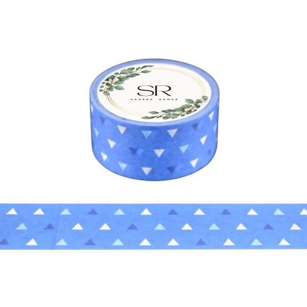 Triangles on Blue - Wide washi tape (20mm)