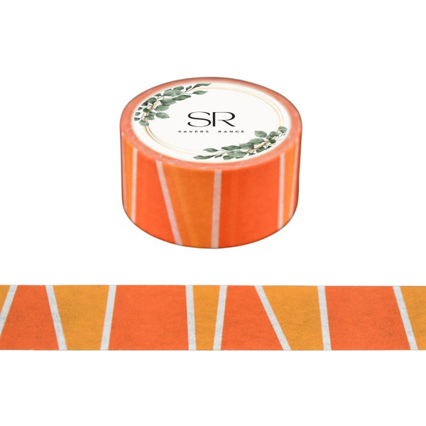 Geometric on Orange - Wide washi tape (20mm)