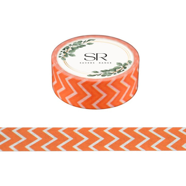 Chevron on Orange - washi tape