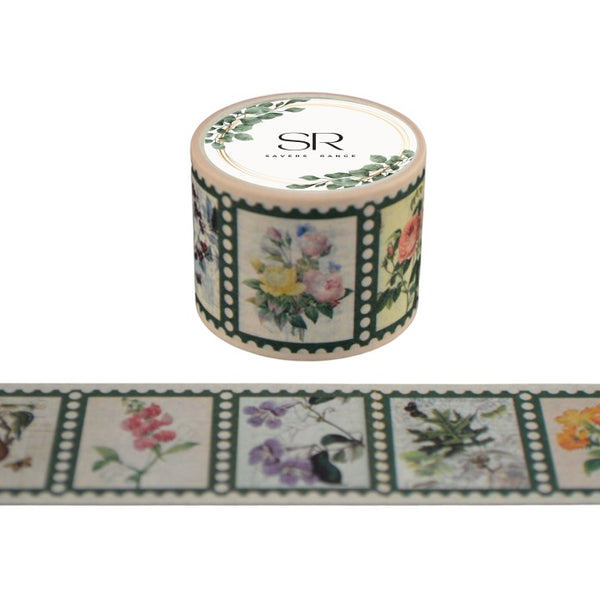 Postage Flowers  - Wide washi tape (30mm)