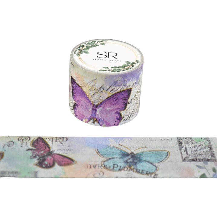 Butterflies - wide foil washi tape (30mm)