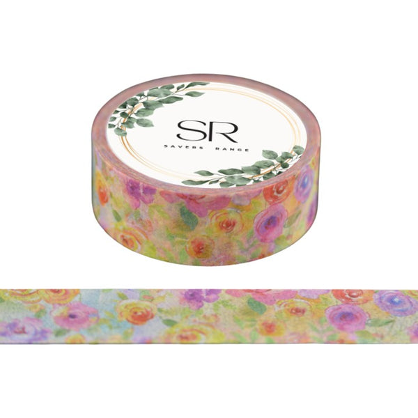Colourful Flowers - washi tape