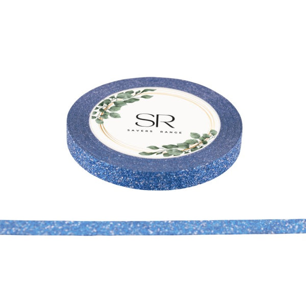 Dark Blue - Glitter Thin Washi Tape (5mm)