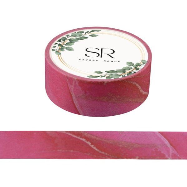 Dark Pink Marbling - Washi Tape