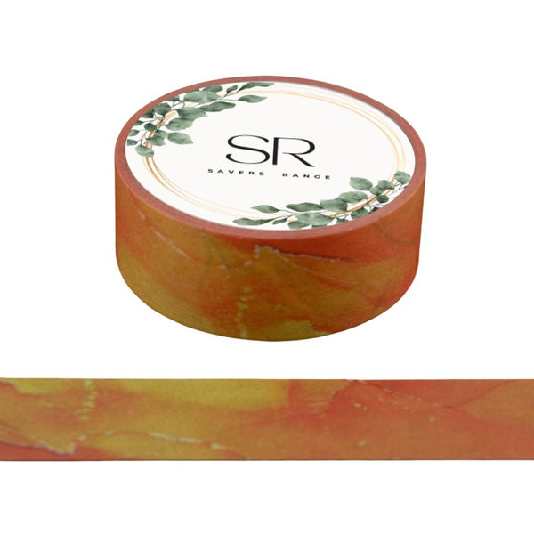 Orange Yellow Marbling - Washi Tape