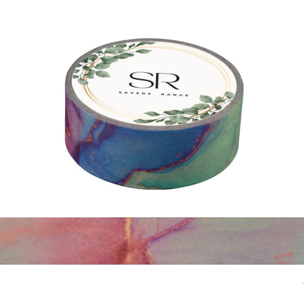 Pink Green Marbling - Washi Tape