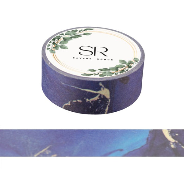 Dark Blue Marbling - Washi Tape