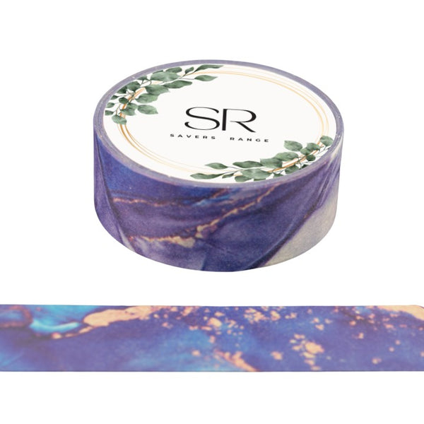 Deep Blue Marbling - Washi Tape