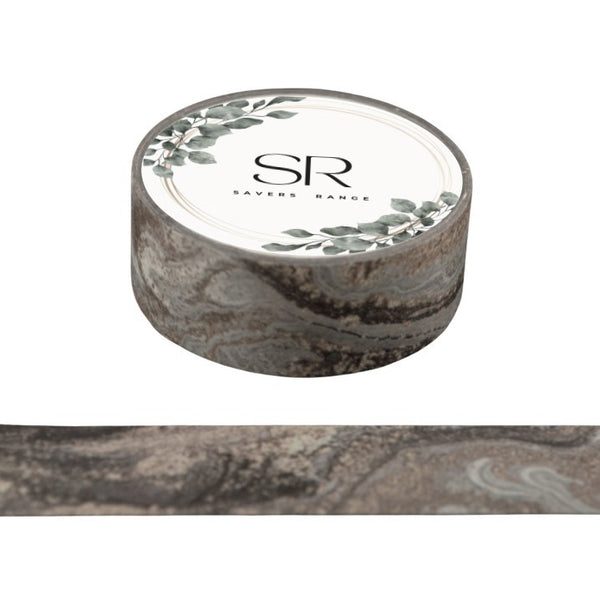 Slate Grey Marbling - Washi Tape