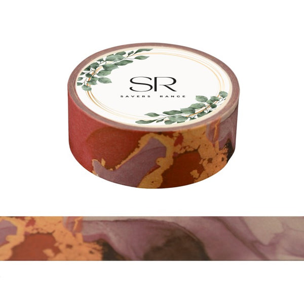 Maroon Slate Marbling - Washi Tape