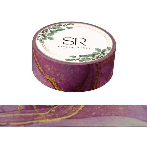 Violet Thistle Marbling - Washi Tape