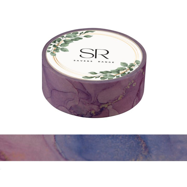 Mauve Blue Marbling - Washi Tape