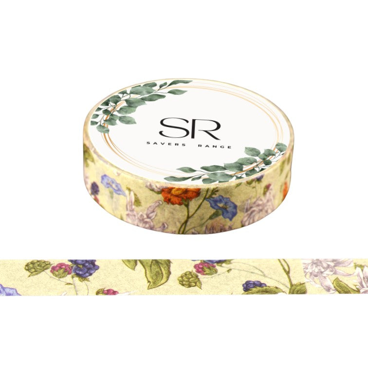 Floral Border - Vintage Series Thin washi tape (10mm)