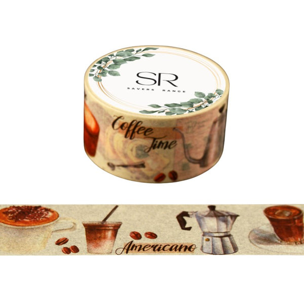 Coffee Break - Vintage Series  Wide washi tape (20mm)