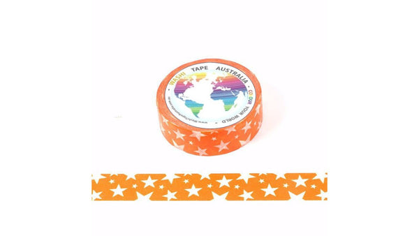 Stars on Orange Washi Tape Australia