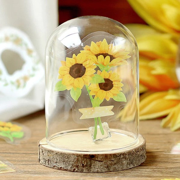 Yellow (Bottle of Flower Series) - Clear Flake Stickers